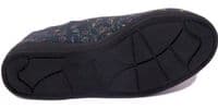 Dunlop Bluebell  Floral Print Touch and Close Slippers NAVY BLUE