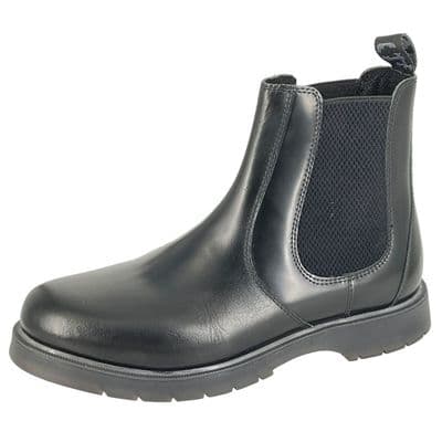 Grafters , M186 Men's Gusset Chelsea Boots BLACK Leather