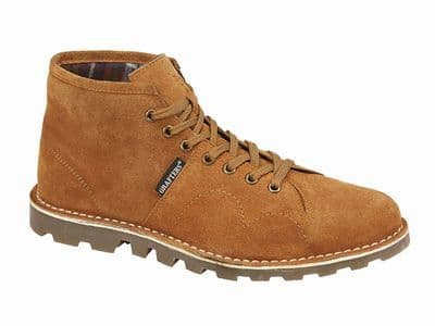 Grafters Original  Suede Leather Monkey Boots TAN