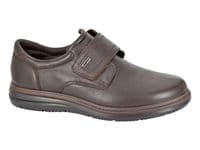 IMAC M337 Men's Wider Fitting Touch Fastening Leather Shoe BLACK and BROWN