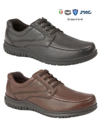 IMAC M822 Men's Grain Leather Lace Up Shoe BLACK and BROWN