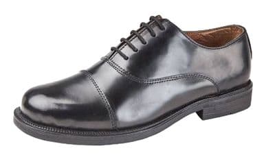 M620  Leather Capped Oxford Cadet Shoe BLACK