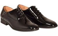 M710 Mens Black Patent Oxford Shoes Office, Wedding, Party