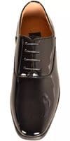 M710 Mens Black Patent Oxford Shoes Office, Wedding, Party
