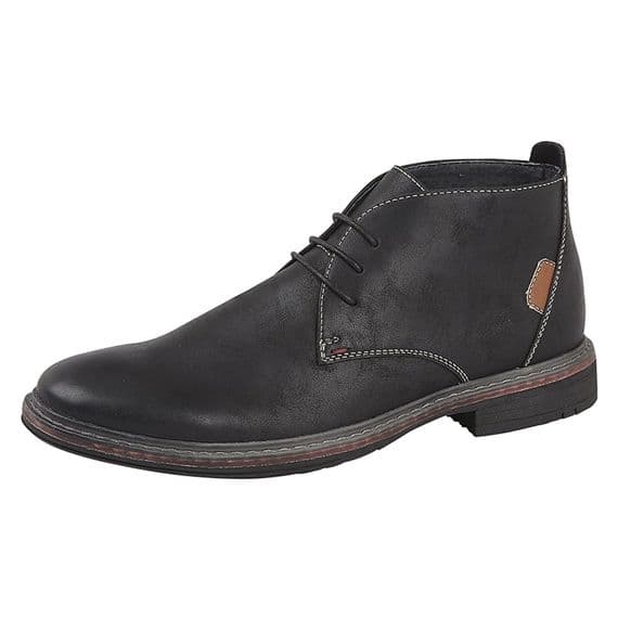 M9567  Desert Boots Synthetic Nubuck with Leather/Textile Lining TPR Sole  BLACK