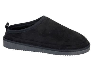 Men's MS408 Microsuede  Mule Slippers BLACK