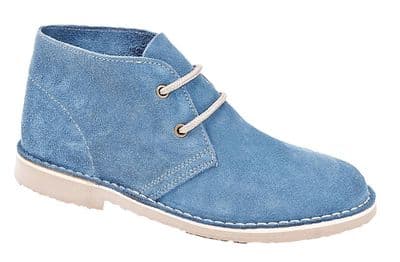 Roamers L777 Womens Suede Desert Bootsl  DENIM BLUE SUEDE
