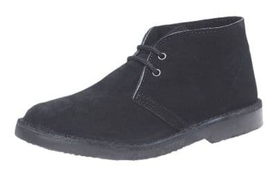 Roamers M400 Black Suede Desert Boots Unlined with a TPR Sole