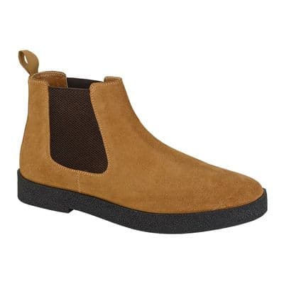 Roamers M759 Suede Leather Chelsea Boots Leather Lining and Sock  TPR Sole  TAN
