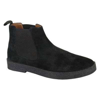 Roamers M759 Suede Leather Desert Boots Leather Lining and Sock  TPR Sole  BLACK (1)