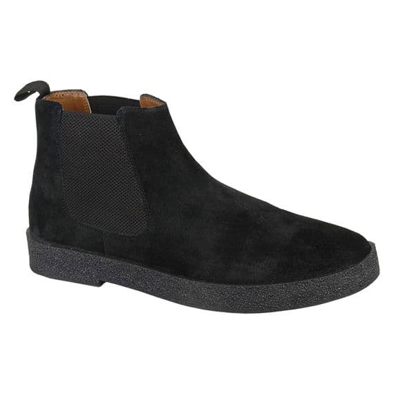 Roamers M759 Suede Leather Desert Boots Leather Lining and Sock  TPR Sole  BLACK (1)