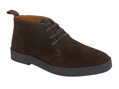 Roamers M759 Suede Leather Desert Boots Leather Lining and Sock  TPR Sole  CHOCOLATE BROWN