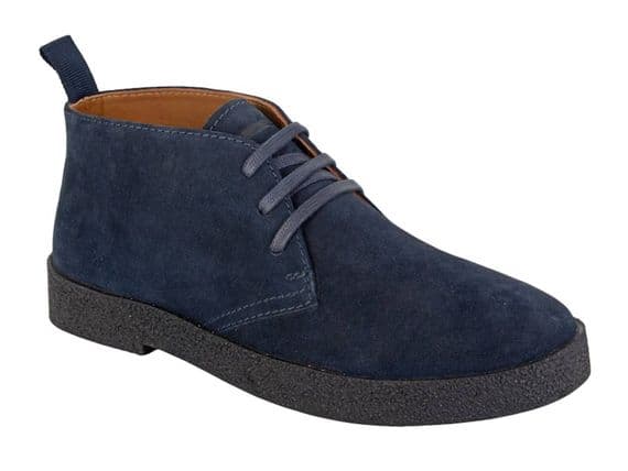Roamers M759 Suede Leather Desert Boots Leather Lining and Sock  TPR Sole  NAVY