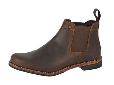 WOODLAND, M031 Men's Gusset Chelsea Boots BROWN  CRAZY HORSE LEATHER