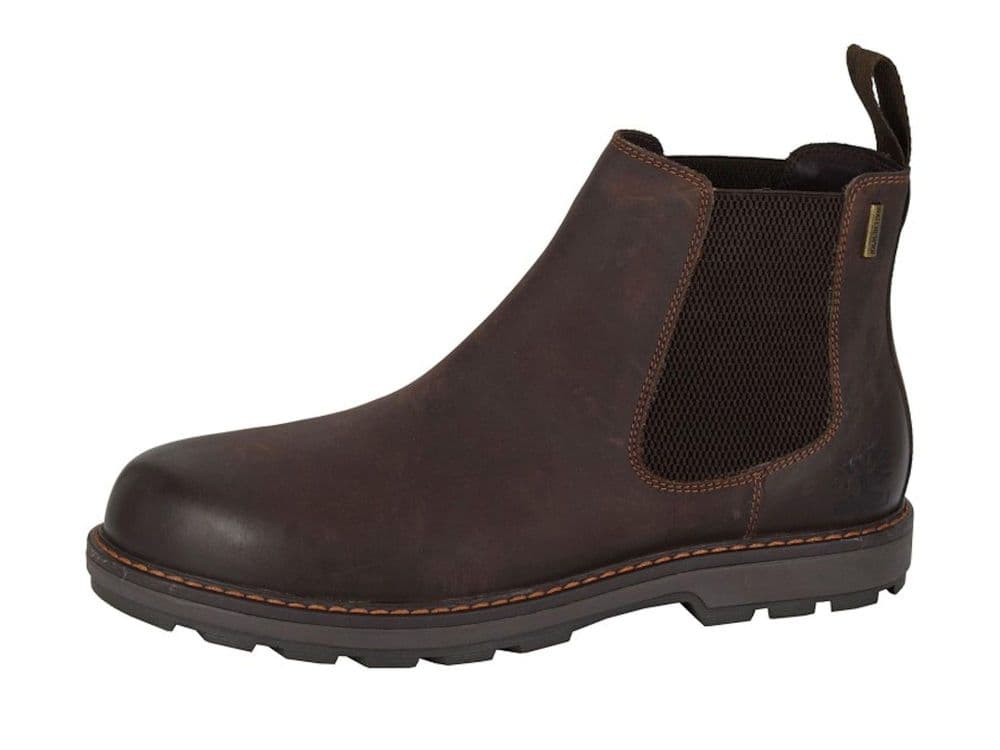WOODLAND Men s Waterproof Waxy Leather Dealer Boots BROWN