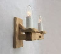 Oak 2-Light Wooden Wall Light | Tradwoodlights