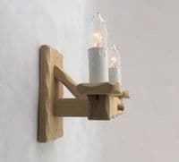 Oak 2-Light Wooden Wall Light | Tradwoodlights