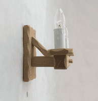 Oak 2-Light Wooden Wall Light & Pull Switch| Tradwoodlights