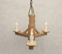 Hand Made - Oak 3-Light..Wooden Pendant Ceiling Light