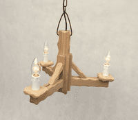 Hand Made - Oak 3-Light..Wooden Pendant Ceiling Light