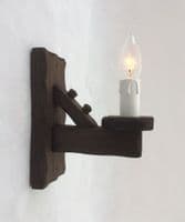 Rustic 1-Light Wooden Wall Light | Tradwoodlights