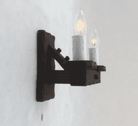 Rustic 2-Light Wooden Wall Light & Pull Switch | Tradwoodlights