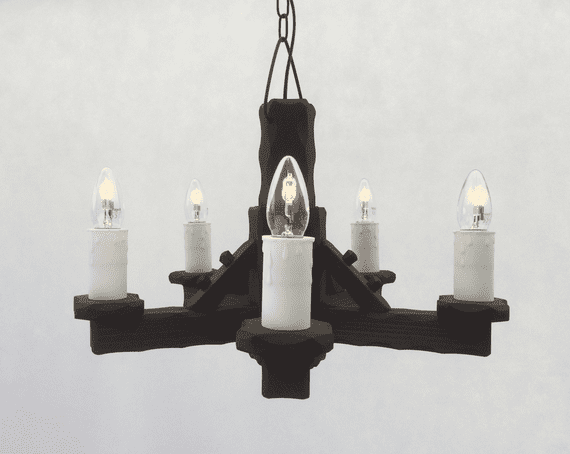 Rustic 5-Light Pendant Light | Tradwoodlights