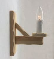Rustic 1-Light Natural Pine Wooden Wall Light | Tradwoodlights