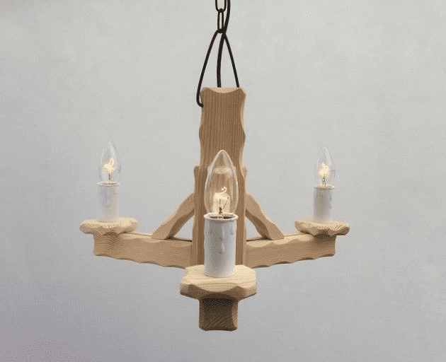 Rustic 3 Light Natural Pine Wooden Ceiling Pendant Light Tradwoodlights