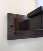 Nevis - Hand Made 2 Light Wooden Wall Light - Dark Oak Finish