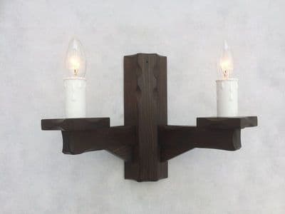 Symphony - Hand Made Wooden 2-Light Wall Light