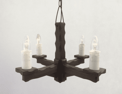 Symphony - Hand Made Wooden 4-Light Pendant Ceiling Light