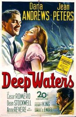 20th Century Fox's 'Deep Waters'. Vintage Movie Poster.
