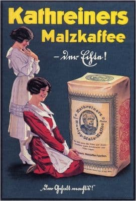 ADVERT KATHREINERS MALZKAFFEE MALTED COFFEE GERMANY POSTER
