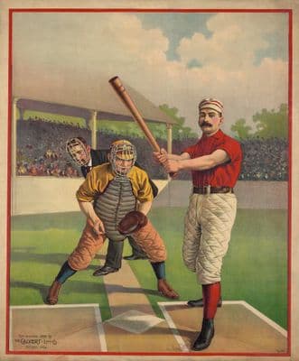 American Vintage Baseball poster by the Calvert Lithographing Co 1895