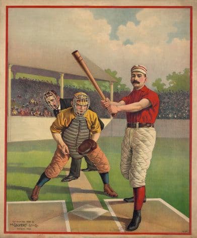 American Vintage Baseball poster by the Calvert Lithographing Co 1895