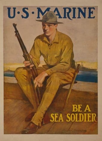 American WW1 Poster- U.S Marine 
