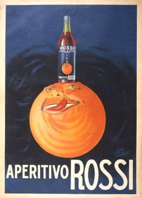 Aperitivo Rossi - Vintage Alcohol Advertising Poster