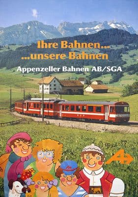 Appenzeller Bahn, Vintage Poster. Switzerland Vintage Travel Poster