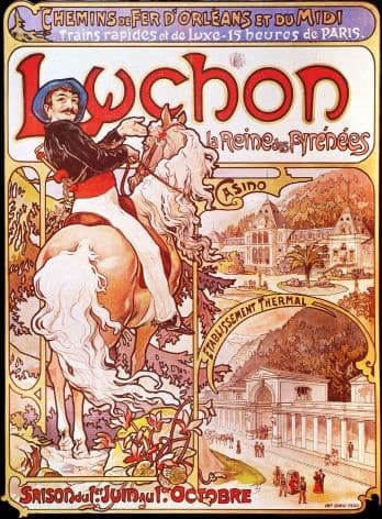 Art Deco Mucha - Luchon - Casino Poster
