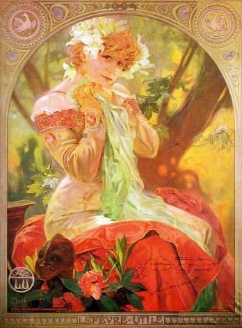 Art Deco Poster Alphonse Mucha Lefevere Utile