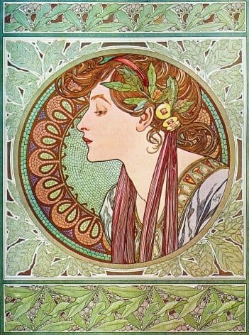 Art Deco Poster of a Womans face