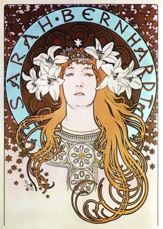 Art Deco Poster Sarah Bernhardt as La Princesse Lointaine