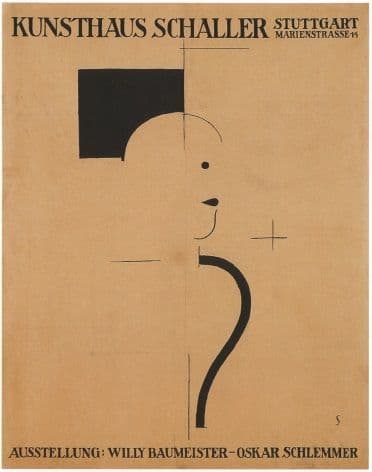 Art Exhibition poster: Willy Baumeister 'Oskar Schlemmer' (1918)