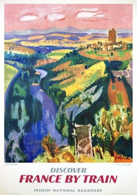 Auvergne, France Vintage Travel Poster by French Railways and Aujame