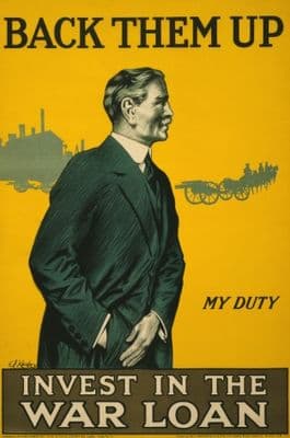 Back them up. Vintage British WW1 Poster