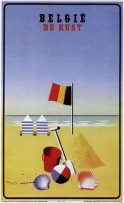 Belgian coast poster - Belgie de Kust 1938