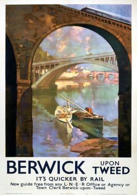 Berwick upon Tweed, Northumberland. LNER Vintage Travel Poster by Van Jones. 1941