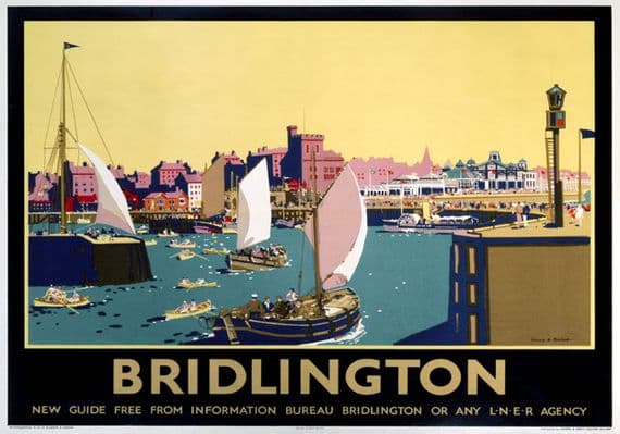Bridlington, Yorkshire. LNER Vintage Travel Poster by Frank Mason
