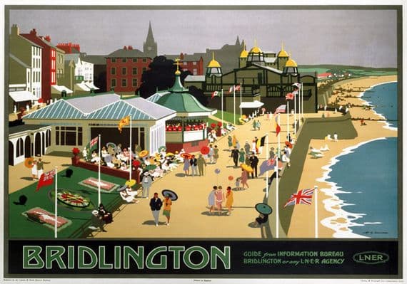 Bridlington, Yorkshire. Vintage LNER Travel poster by Henry George Gawthorn.